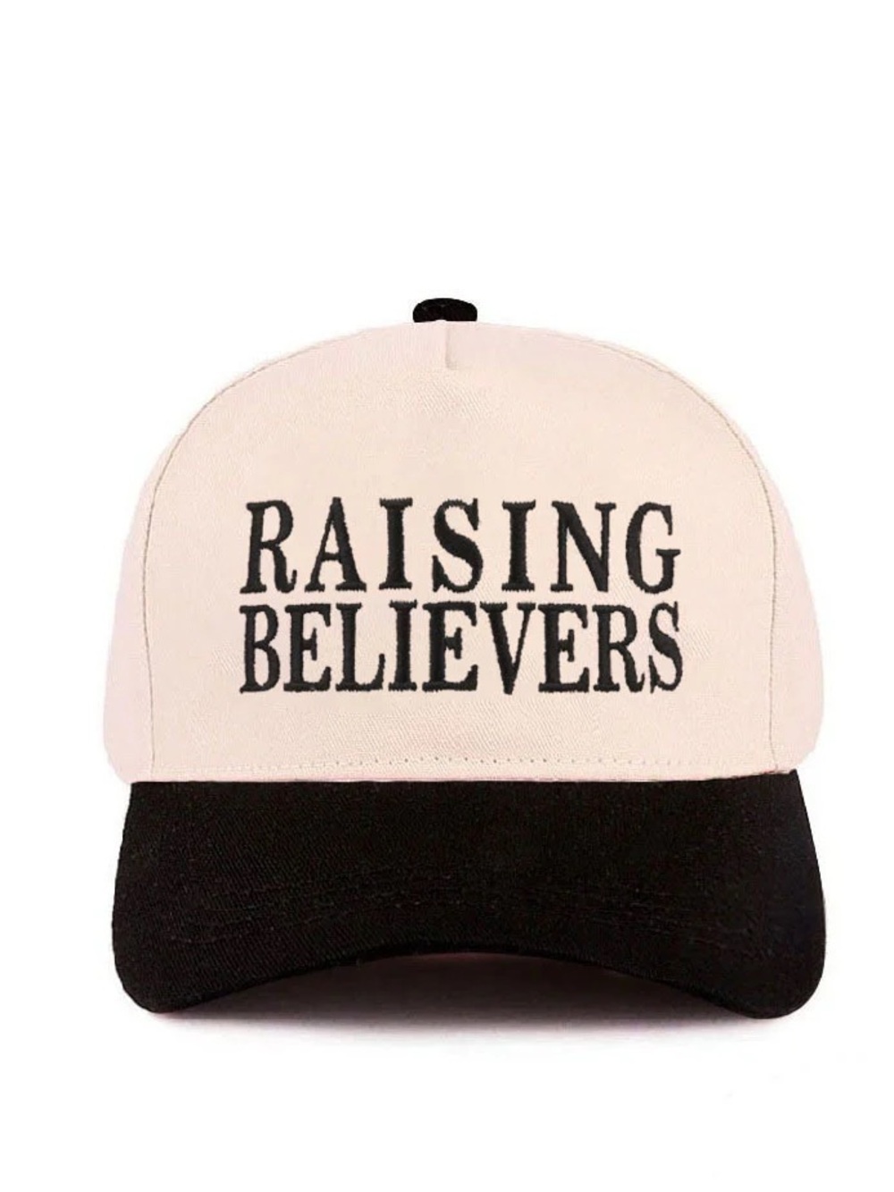 'Raising Believers' Cream and Black Trucker Hat